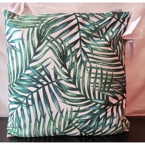 Ever Ellis Indoor / Outdoor Pillow Palm Leaves Tropical Beach Decor Garden Patio